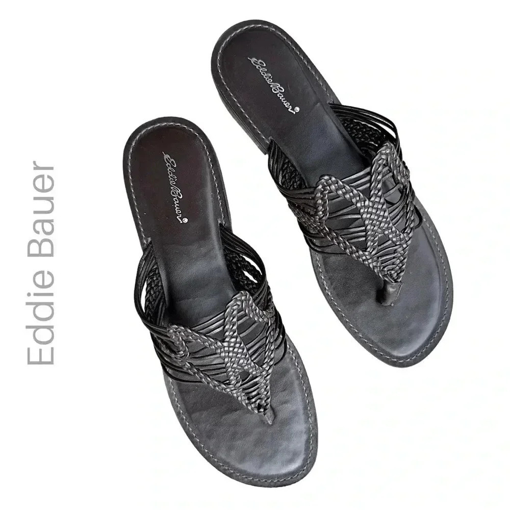 EDDIE BAUER | NWOT | WOMEN’s T-STRAP FLAT SLIDE SANDAL | SIZE: 8.5